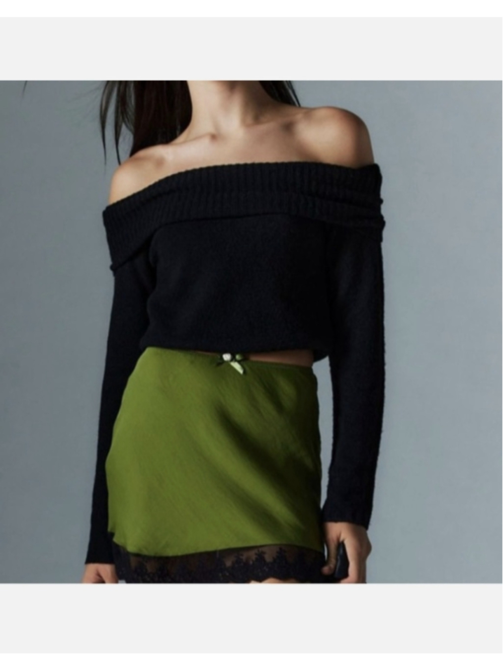 Silence + Noise urban Outfitters Off-the-Shoulder Sweater Black Size XL nwt
